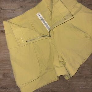 Lululemon Athletica High Waist Yellow Shorts